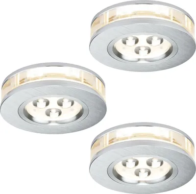 Obrázek produktu pro Paulmann 925.41, Zapuštěné bodové světlo, 3 žárovek, LED, 9 W, 3000 K, Hliník, Průhledná