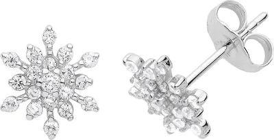 Produktbild von Atemberaubende 925 Sterling Silber Damen - Paar Ohrstecker mit Zirkonia - 9mm*9mm; TRS24911