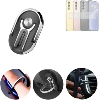 Produktbild von K-S-Trade 3in1 Smartphone-Ring Handy-Ring kompatibel mit Meizu 20 Fingerhalterung  Handyring Tischständer Lüftungsgitter-Halterung Tisch Ständer