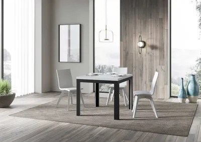 Immagine prodotto di ITAMOBY - Tavolo apribile 90/180x90 cm Linea Libra bianco frassino telaio antracite