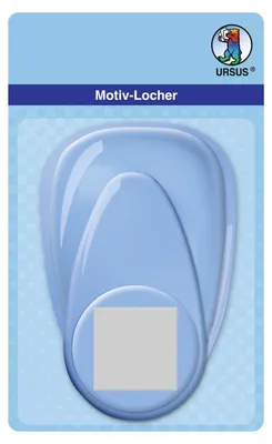 Motivlocher maxi, quadratisch, 50,8 mm, blau, Kunststoff/Metall