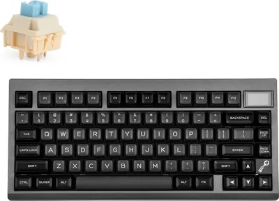 Produktbild von EPOMAKER TH80 PRO V2 Mechanische Tastatur mit RGB-Bildschirm. Gasket Gaming-Tastatur Bluetooth/2,4 GHz/USB-C, Budgerigar Switch