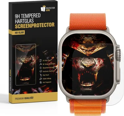 Produktbild von 3x 9H Panzerglas für Apple Watch Ultra 49mm Displayschutz Panzerfolie Schutzfolie Hartglas Schutzglas Displayglas Tempered Glasfolie Sicherheitsglas Echtglas