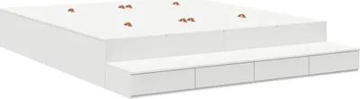 Immagine prodotto di vidaXL Struttura letto con contenitore bianco 200 cm in legno