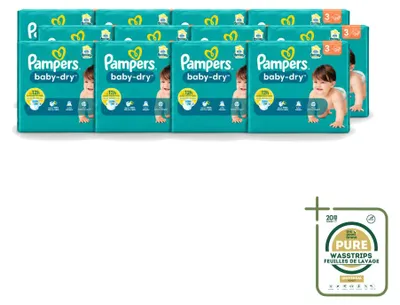 Obrázek produktu pro 12 kusů plen Pampers Baby-Dry, velikost 3 (6-10 kg) – balení