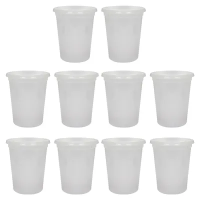 Produktbild von 10 Stück Lebensmittelbehälter mit Deckel, auslaufsichere Suppenbehälter, BPA-frei, für Mikrowelle, Gefrierschrank und Spülmaschine geeignet, Behälter zur Essenszubereitung