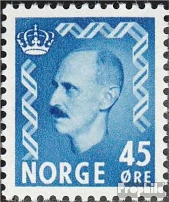 Produktbild von Briefmarken Norwegen 1950 Mi 363 postfrisch Freimarken: Posthorn/Haakon