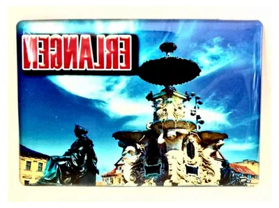Produktbild von Erlangen Mittelfranken Deutschland Kühlschrankmagnet Souvenir Reiseandenken Fridge Magnet