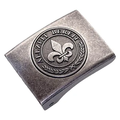 Produktbild von Koppelschloss Pfadfinder Lilie Gut Pfad – vintage - eisengrau - für 4,5 cm breite Koppelgürtel