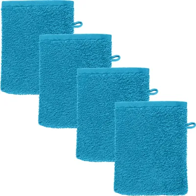 Produktbild von REDBEST Waschhandschuh Oceanside" 4er-Pack türkis 16x21 cm"