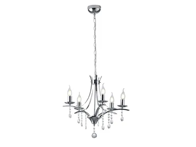 Immagine prodotto di Lampadario LUCERNA argento 5xE14x40W cristallo, dimensioni: 150x52x52 cm, IP20 Trio