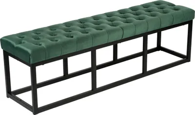 Produktbild von Sitzbank HLO-CP86 Samt Schwarz 150 cm grün