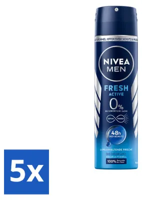 Produktbild von 5 x NIVEA MEN Fresh Active Deospray - 150 ml - Vorteilspackung - 5 Stücke