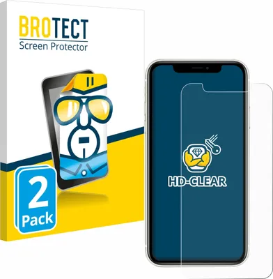 Produktbild von 2x Für Apple iPhone 11 Schutzfolie BROTECT Displayschutz Display Schutz Folie Klar Transparent