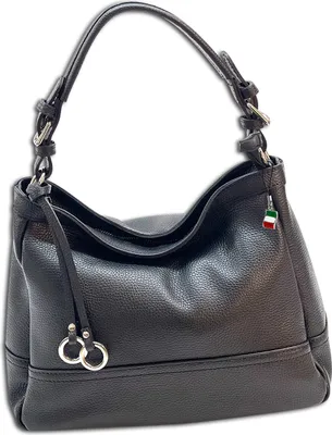 Produktbild von Florence Leder Tasche Damen Schultertasche schwarz 14x38x26cm OTF165S1