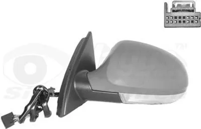Produktbild von VAN WEZEL 5839807 Außenspiegel Seitenspiegel Links für VW Passat Variant (3C5) Asphärisch Beheizt Grundiert