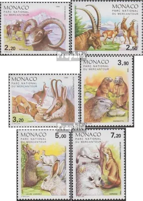 Produktbild von Briefmarken Monaco 1986 Mi 1748-1753 (kompl.Ausg.) postfrisch Säugetiere