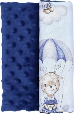 Produktbild von TupTam Kinder Auto Gurtschutz Gurtschoner 2er Pack, Farbe: Tiere mit Fallschirmen / Dunkelblau
