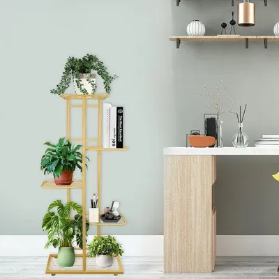 Immagine prodotto di Portafiori bianco a 5 ripiani, 98 cm