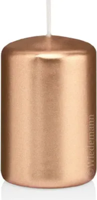 Produktbild von Kerzen Stumpen Kerzen Roségold 8 x 6 cm (H x D), 16 Stück, 100% Paraffin Wachs in er RAL Kerzen Güte von Wiedemann Kerzen Deutschland zur Deko, Party, Hochzeit, Weihnachten