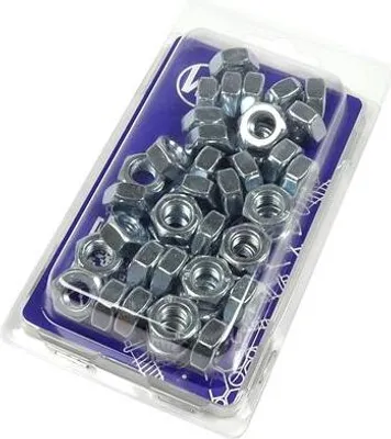 Produktbild von Mutter DIN 934 Klasse 8 Zeichen (8) M8 ZB - Sechskant, metrisches Gewinde, Festigkeit nach DIN 267 - Packung mit 50 Stück