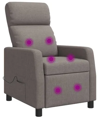 Immagine prodotto di Poltrona massaggiante relax, colore beige, rivestita in tessuto
