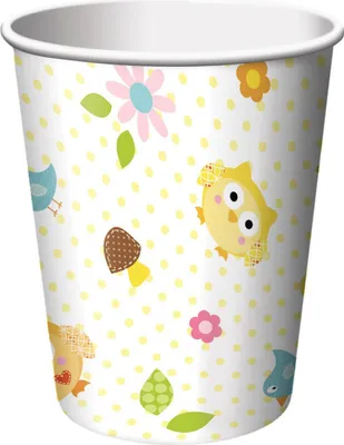 Obrázek produktu pro 8 Woodland Babyparty Pappbecher 256ml