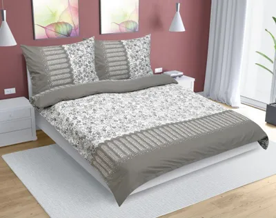 Obrázok produktu pre Bavlnená posteľná bielizeň pre dvojposteľ - 1 kus 200x200, 70x90 - sivá