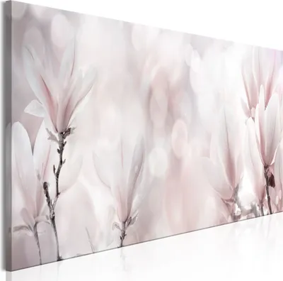 Produktbild von Modernes Wandbild b-B-0560-b-a (150x50 cm) - 1 Teilig Bilder Fotografie auf Leinwand Foto Bild Dekoration Wand Bilder Kunstdruck BLUMEN MAGNOLIEN