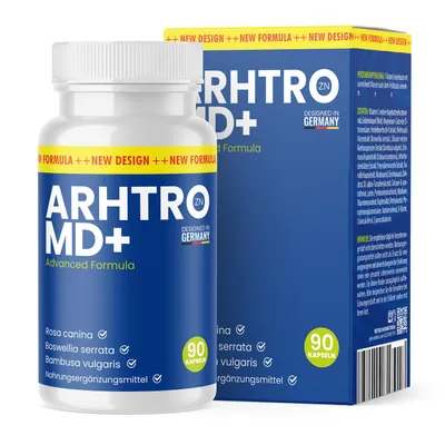 Produktbild von Arhtro MD+ Kapseln | reich an Vitaminen & Mineralstoffen | für Männer & Frauen | Inhalt 90 Kapseln