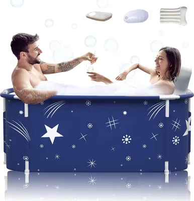 Imagen del producto de Bañera plegable portátil - Bañera plegable - Bañera portátil - Bañera para dos personas - Bañera móvil