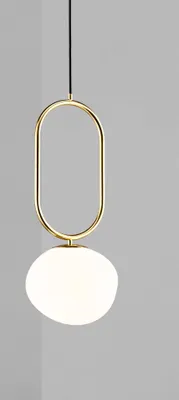 Immagine prodotto di Shapes 27 lampada a sospensione E27 ottone / bianco opalino