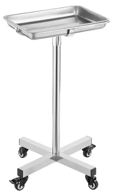 Zdjęcie produktu dla Wózek laboratoryjny ze stali nierdzewnej Wózek do serwowania - Wyjmowane tace - Na kółkach 840-1325 mm - Mobilny - Wszechstronne zastosowanie