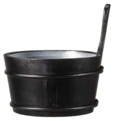 Obrázek produktu pro Vědro do sauny - dřevěné, černé