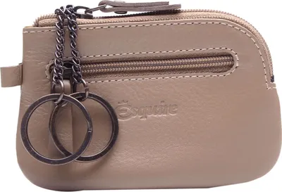 Image de Esquire Cuir étui à clés Peru Key Case Taupe beige