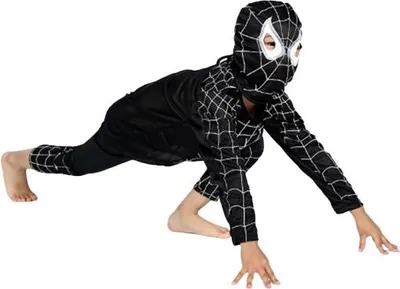 Produktbild von Karnevalskostüm Spiderman, 5-7 Jahre, 110-120 cm, schwarz