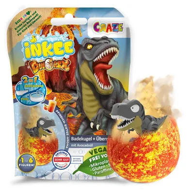 Zdjęcie produktu dla INKEE - Musująca kula do kąpieli z niespodzianką - Dinozaur