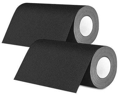 Leder-Reparaturrollen, 2 Stück, 10 x 160 cm, schwarz, selbstklebend