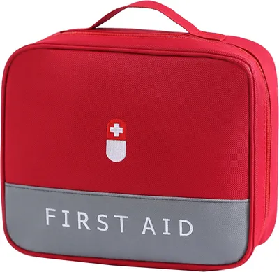 Produktbild von Erste Hilfe Tasche Leer Medikamententasche Reise Erste Hilfe Tasche Notfalltasche für Auto, Camping, Wandern, Outdoor  (Rot)