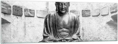 Produktbild von Bilder auf glas - Einteilig - Japanisch Buddha Statue - 160x50cm - Glasbilder - Wandbilder - Bilder - zum Aufhängen bereit - Wanddekoration aus Glas - Glas Bilder - Wandbild auf Glas - GAB160x50-4329