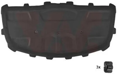 Produktbild von VAN WEZEL 0346460 Motorraumdämmung für AUDI A4 B9 Avant (8W5, 8WD) Motorhaube Motorhaubendämmung