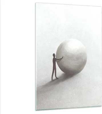 Produktbild von Bilder auf glas - Einteilig - Sisyphus Arbeit Symbol - 80x120cm - Glasbilder - Wandbilder - Bilder - zum Aufhängen bereit - Wanddekoration aus Glas - Glas Bilder - Wandbild auf Glas - GPA80x120-4752