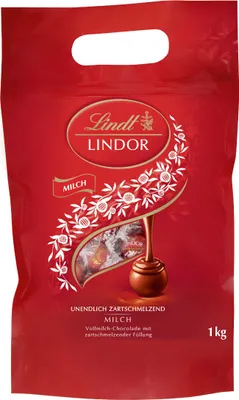 Image de Lindor Lindor Lait Chocolat au lait fondant 1000g