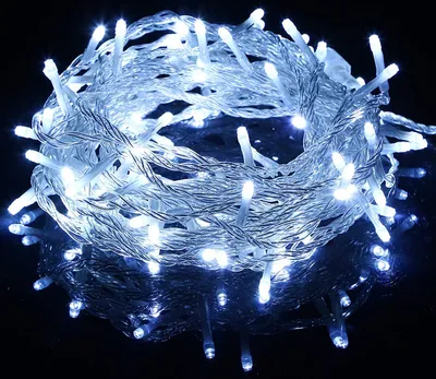 Produktbild von 10M 100 LED Lichterkette Kaltweiß 8 Lichtmodi Party Garten Innen Außen Deko Weihnachtsbeleuchtung