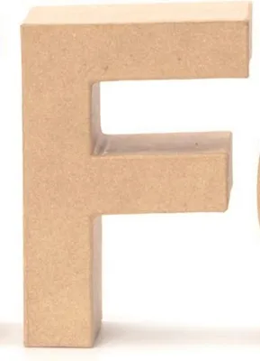 Immagine prodotto di Cartone Glorex lettera F 17,5 x 5,5 cm