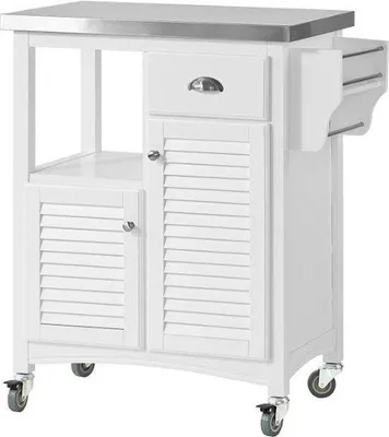 Image de Chariot de service en acier inoxydable - 71 x 45 x 94 cm