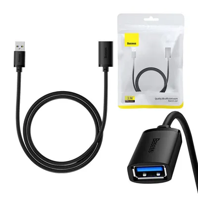 Obrázek produktu pro Baseus B00631103111-00, 1 m, USB A, USB A, USB 3.2 Gen 1 (3.1 Gen 1), 5 Gbit/s, ern