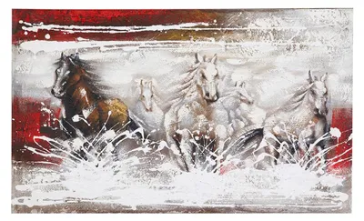 Ölgemälde auf Leinwand, 100 x 3,5 x 60 cm