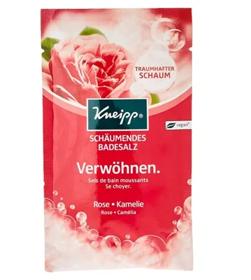 Image de Kneipp Bath Crystals Pamper Bath Salt with Deep Salt and the Combination of Natural Essential Oil of Damask Rose and Nourishing Camellia Oil 80g