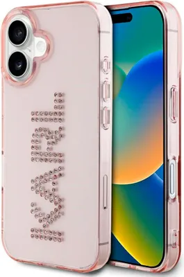 Image de Étui Karl Lagerfeld Iml Rhinestones Logo Do Iphone 16 Różowy